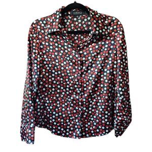 Kasper polka dots work blouse